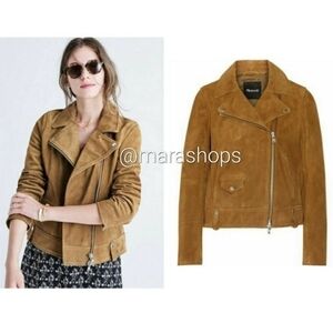 Madewell tan suede motorcycle jacket